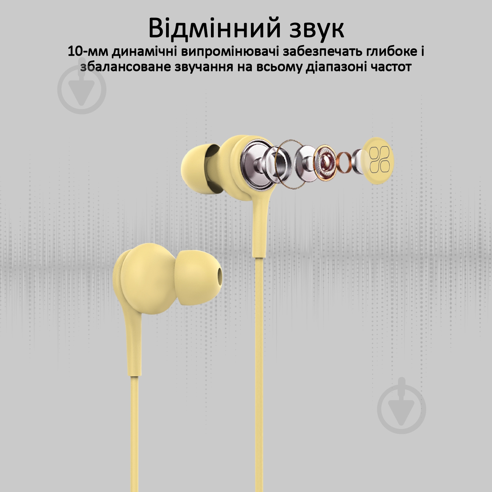 Навушники Promate Duet yellow (duet.yellow) - фото 2
