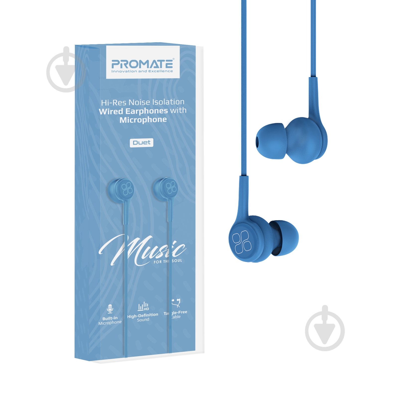 Навушники Promate Duet blue (duet.blue) - фото 7