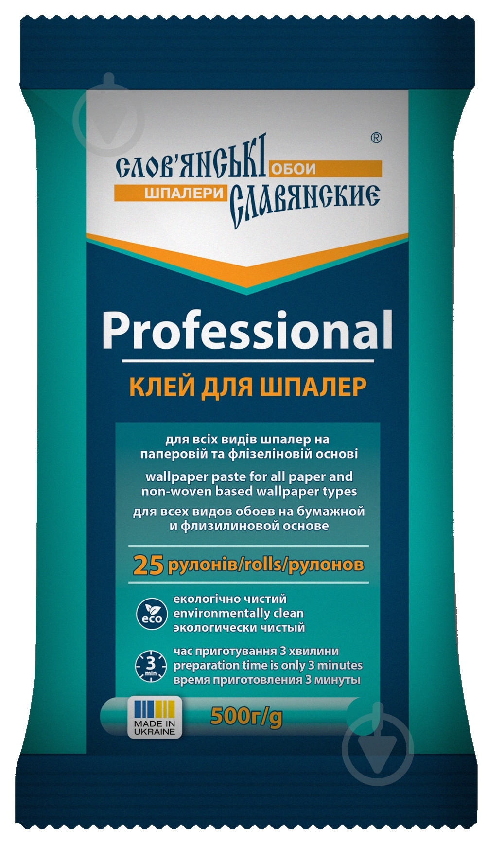 Клей для шпалер Слов'янські шпалери універсальний професійний В4 500 г - фото 1