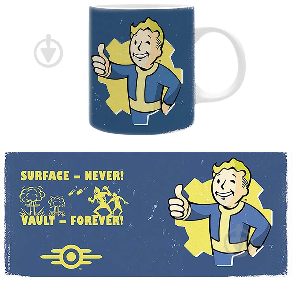Чашка ABYstyle FALLOUT Vault Boy Blue 320 мл (ABYMUGA526) - фото 4