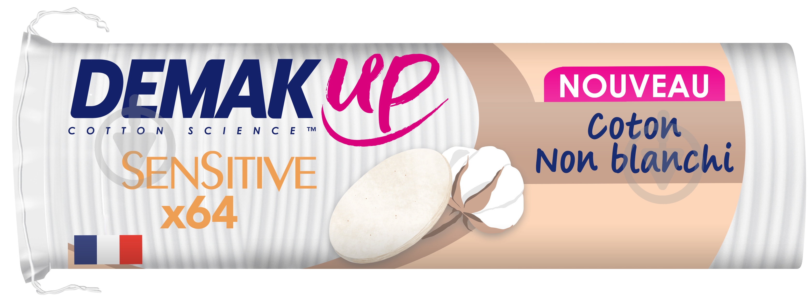 Ватные диски DEMAKUP Cotton Sensitive Round 64 шт. (мягкая) - фото 1 Ватные диски DEMAKUP Cotton Sensitive Round 64 шт. (мягкая) - фото 1