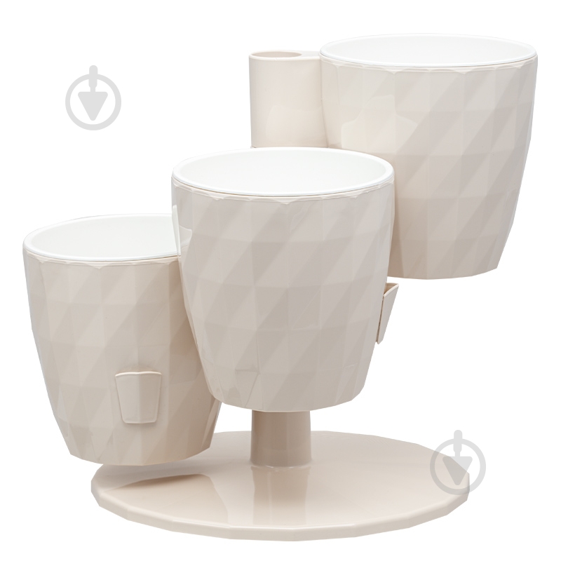 Кашпо Ruby Трио круглый 1 л пудра (КШ-5441) - фото 1 Кашпо Ruby Трио круглый 1 л пудра (КШ-5441) - фото 1