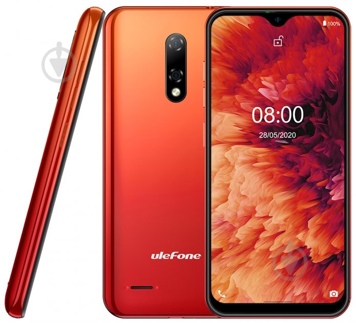 Смартфон Ulefone Note 8 2/16GB amber sunrise - фото 3