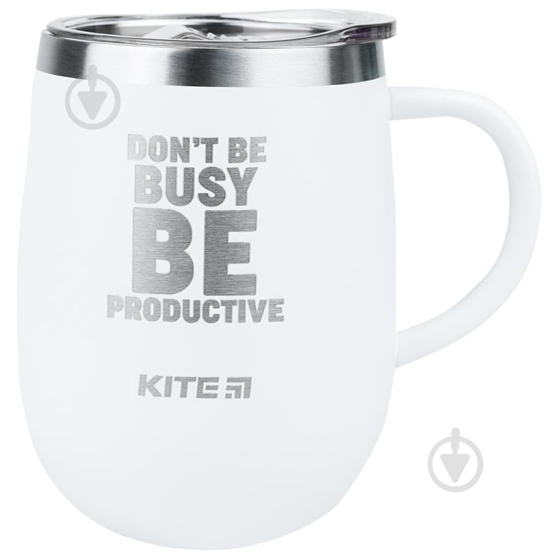 Термокружка KITE Be productive 360 мл K22-378-03-1 белый - фото 1
