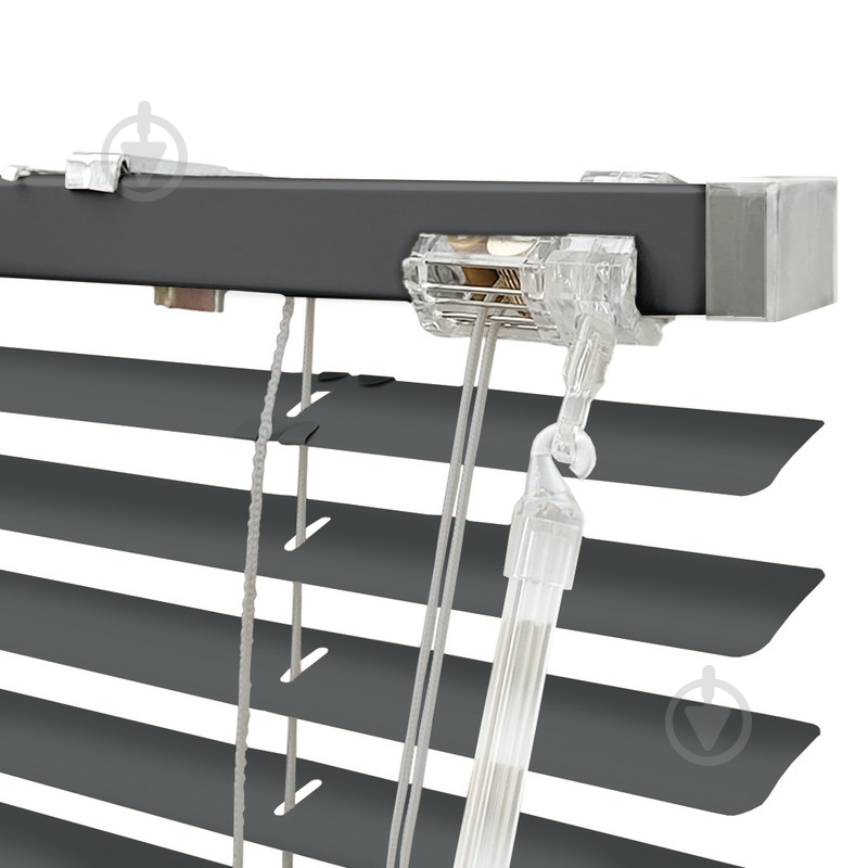 Жалюзи Rollotex алюминиевые горизонтальные с фиксацией 113х180 см антрацит матовые - фото 3 Жалюзи Rollotex алюминиевые горизонтальные с фиксацией 113х180 см антрацит матовые - фото 3