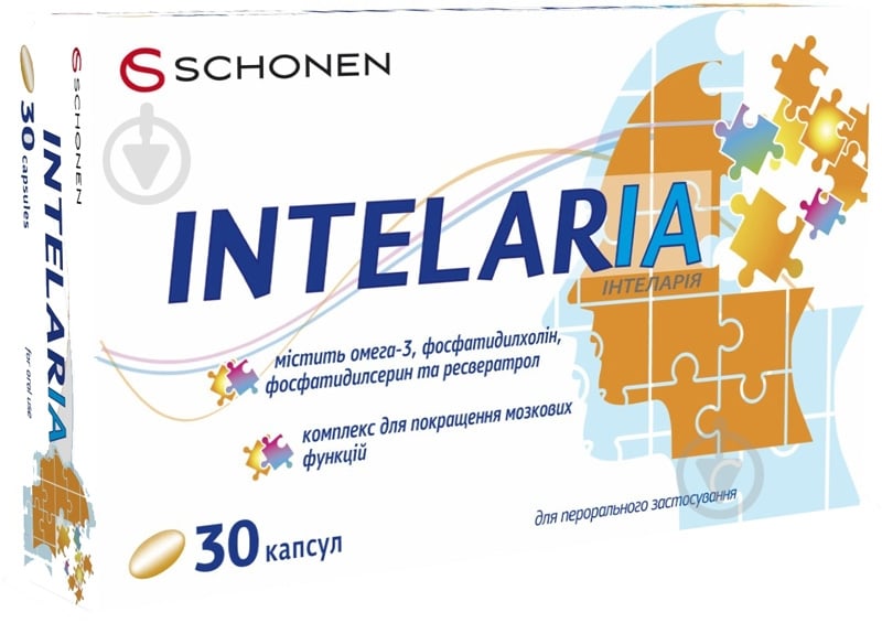 Добавка диетическая Schonen Интелария 30 шт. - фото 1 Добавка диетическая Schonen Интелария 30 шт. - фото 1