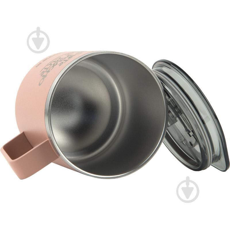 Термокружка KITE 400 мл пудра Cute but phycho розовый - фото 3