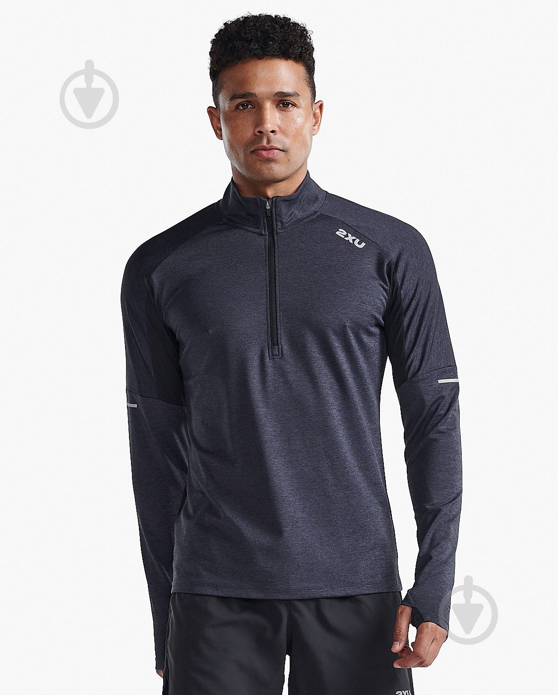 Джемпер 2XU Aero 1/2 Zip MR7244a_BLK/SRF р.S черный - фото 1