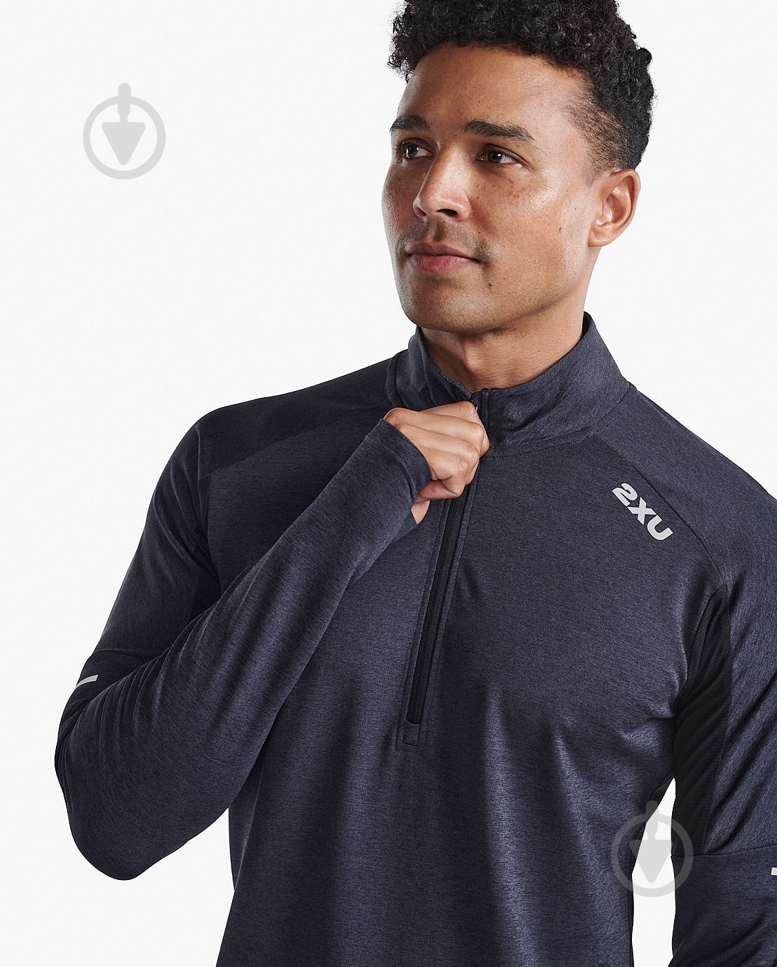 Джемпер 2XU Aero 1/2 Zip MR7244a_BLK/SRF р.S черный - фото 4