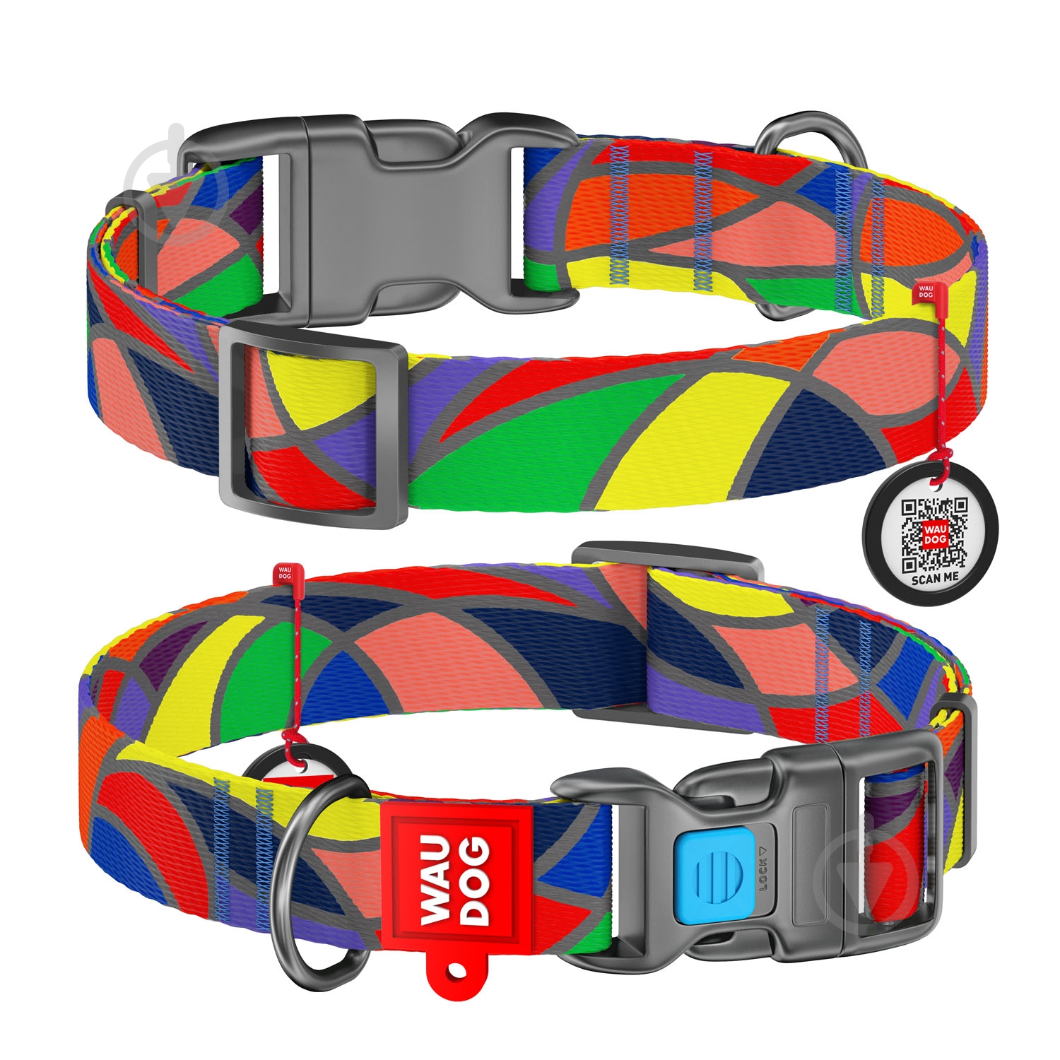 Ошейник WAUDOG Nylon с рисунком Витраж 1,5х23-35 см - фото 1 Ошейник WAUDOG Nylon с рисунком Витраж 1,5х23-35 см - фото 1