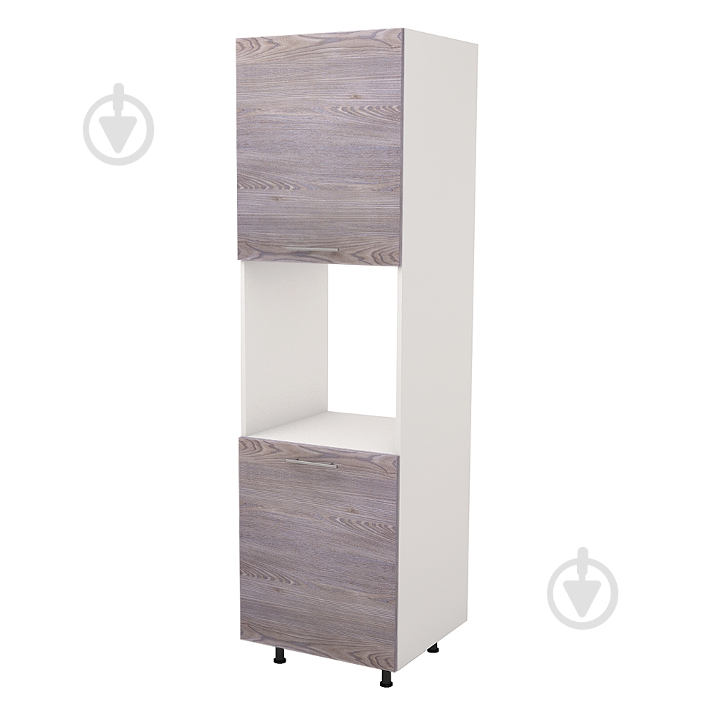 Шафа-пенал Руна ПД 600x2132x560 мм дуб димчастий/білий ROKO - фото 1