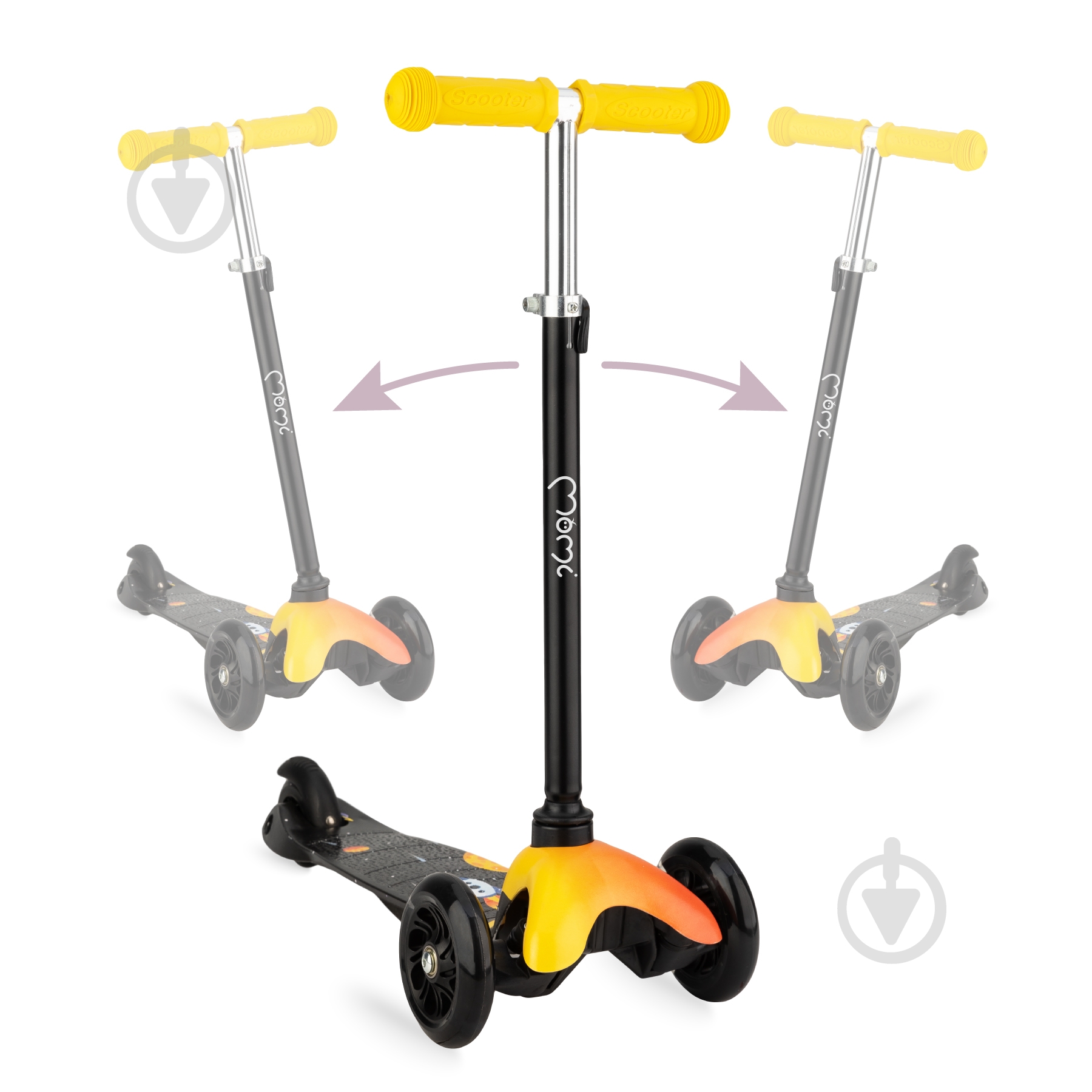 Самокат MoMi Weendy orange rocket оранжевый HULA00004 - фото 7