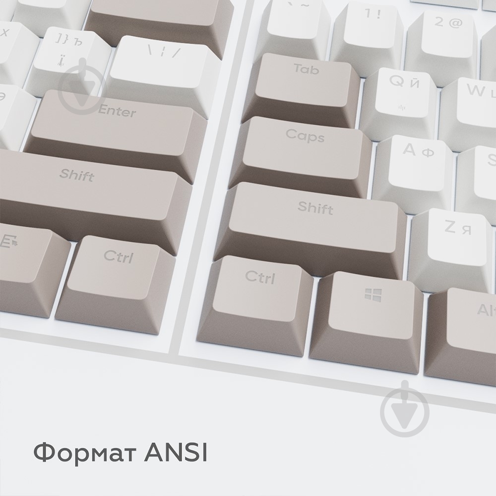 Набор кейкапов Dark Project DARK PROJECT Keycaps PBT Dark Project KS-48 (DP-KS-0048) серо-белые (DP-KS-0048) - фото 4