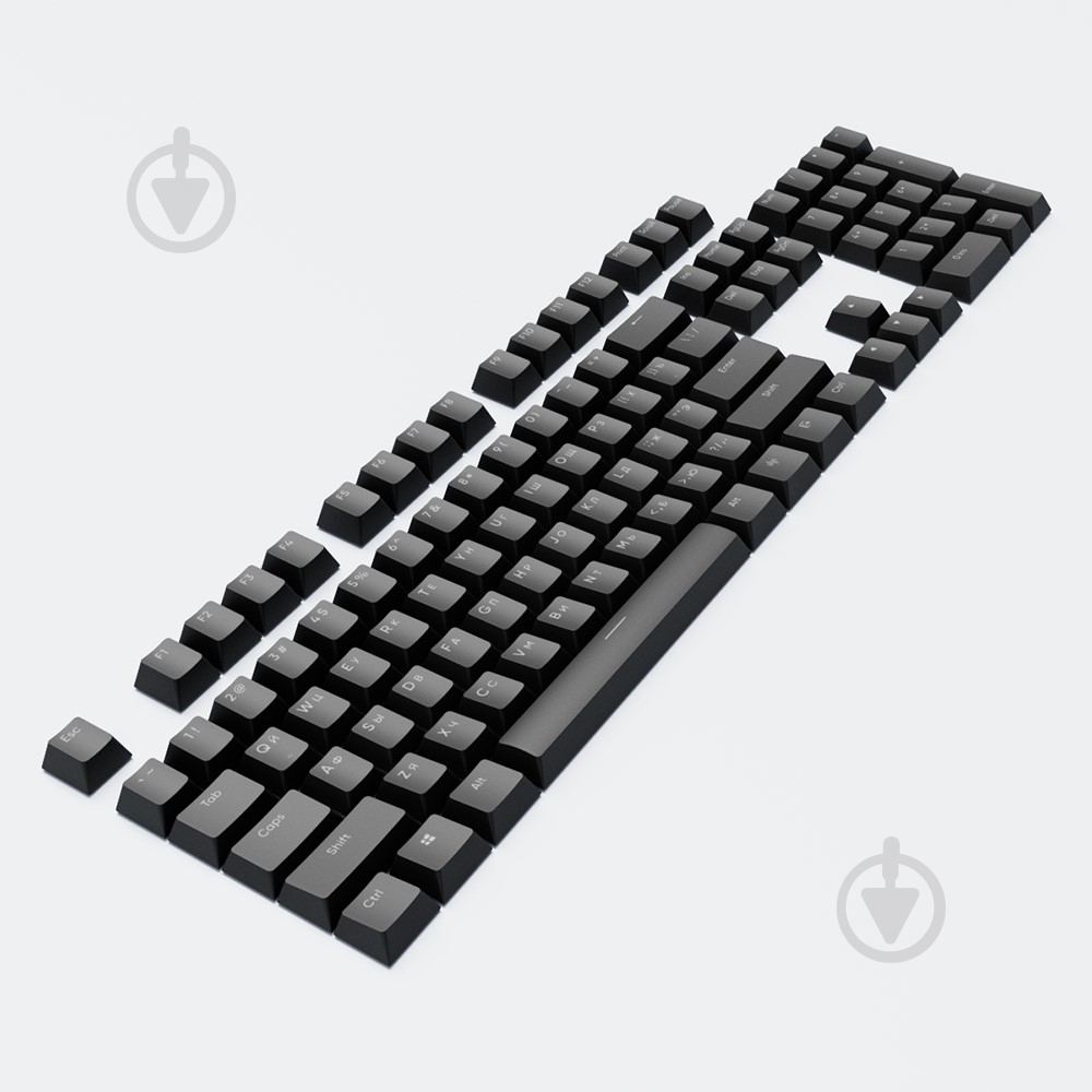 Набір кейкапів Dark Project DARK PROJECT PBT KS-45 ENG/UA/RU (DP-KS-0045) чорні (DP-KS-0045) - фото 2