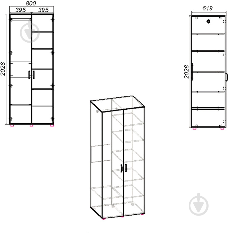 УЦІНКА! Шафа Компаніт 18 бук - фото 3