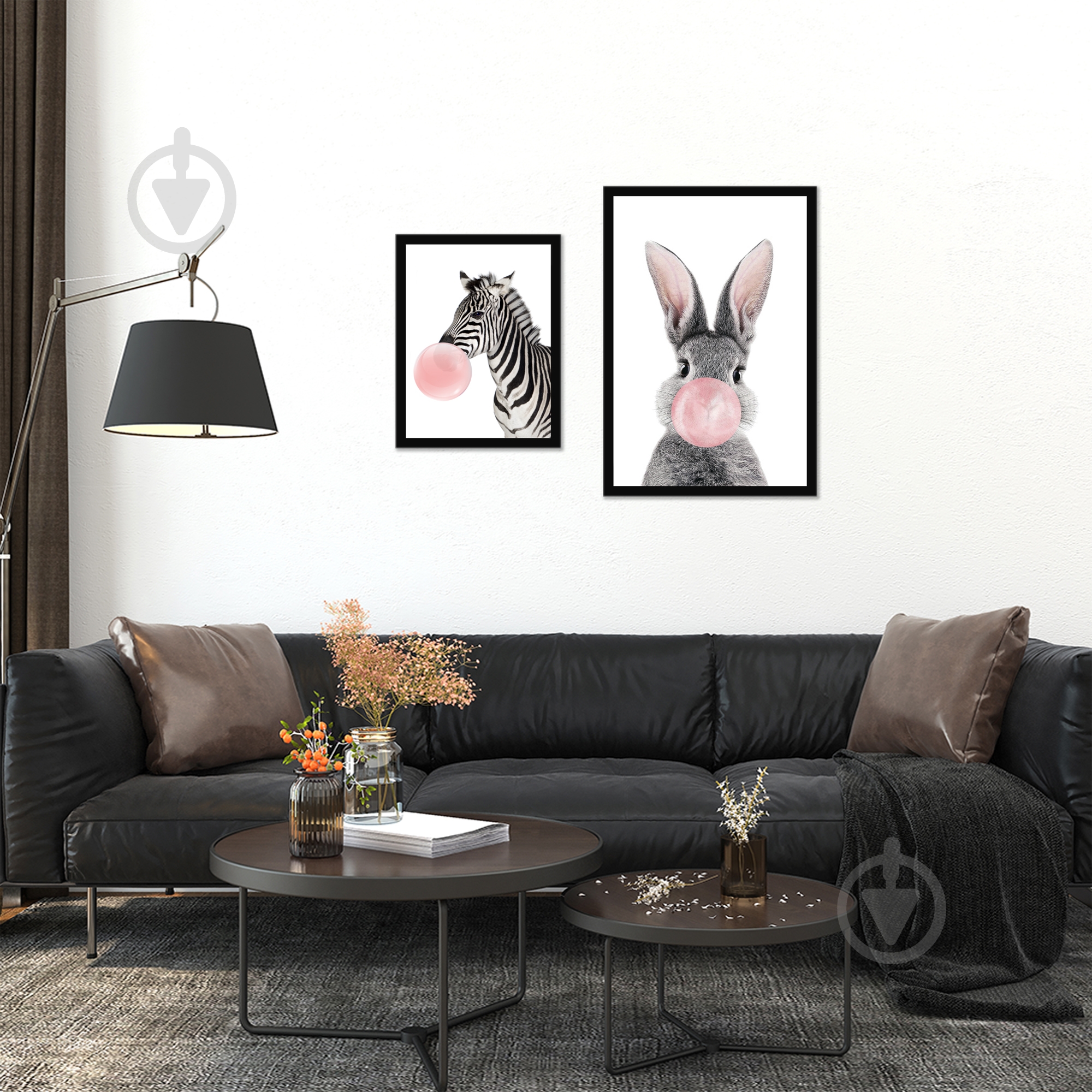 Постер Зебра та заєць 2 шт. WS Holst 4-608222M - фото 2