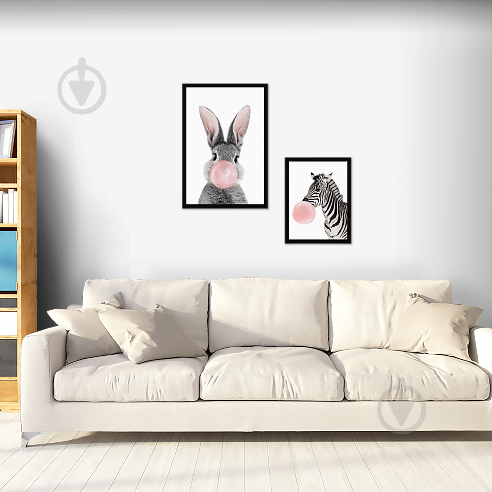 Постер Зебра та заєць 2 шт. WS Holst 4-608222M - фото 1