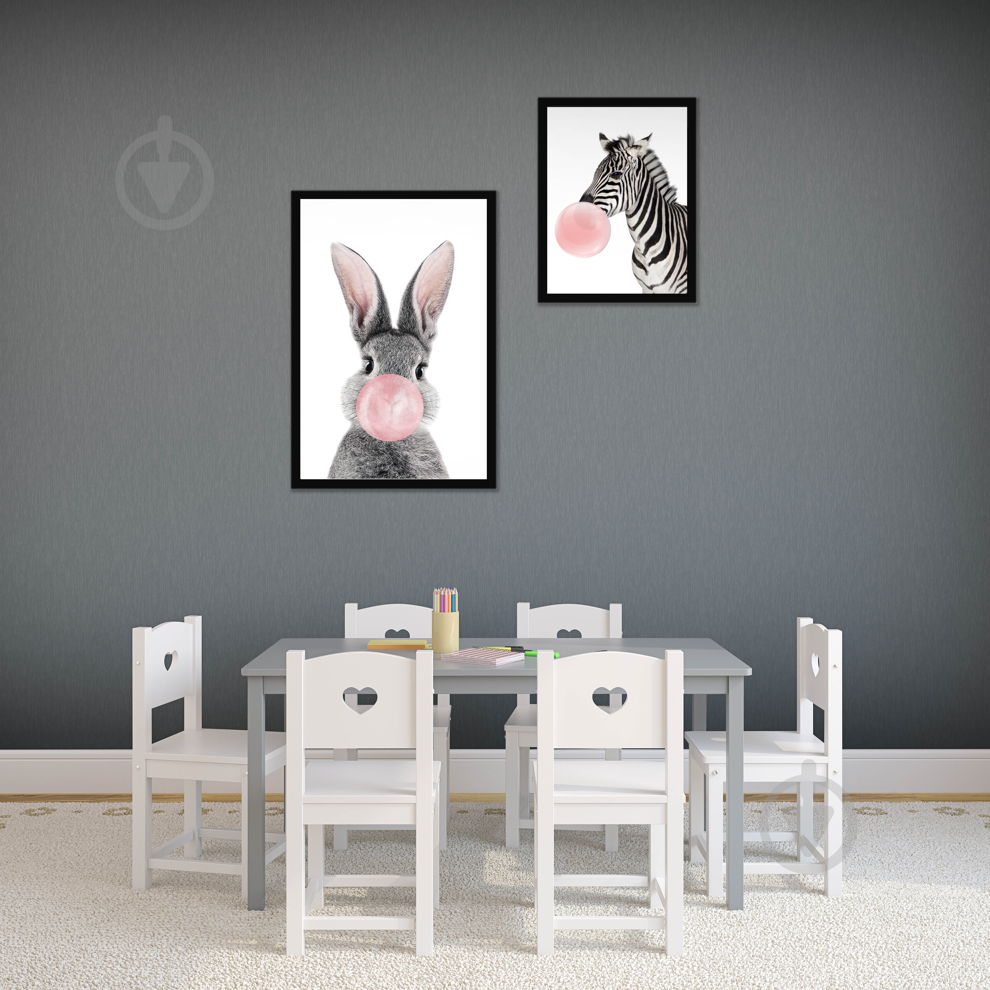 Постер Зебра та заєць 2 шт. WS Holst 4-608222M - фото 3