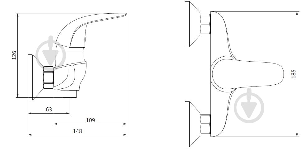 Смеситель для душа Damixa Palace Bit 312000000 - фото 3