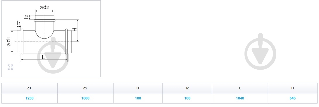 Тройник Вентс 125/100 250 мм - фото 2