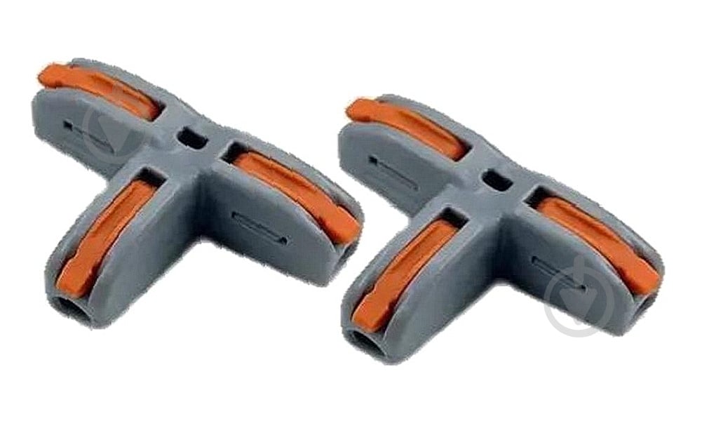 Клема швидкого монтажу на 3 провідника з важелями Profix 3x0,08-2,5 мм² 2 шт. сірий 22-2313T-У - фото 1