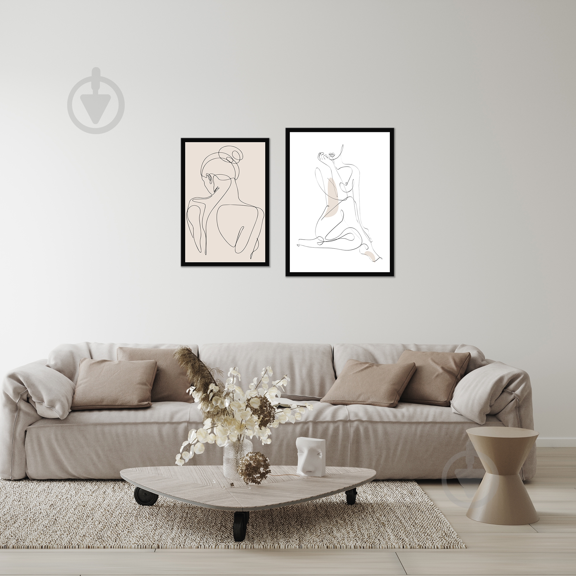 Постер Контур девушки 2 шт. WS Holst 4-608226L - фото 3