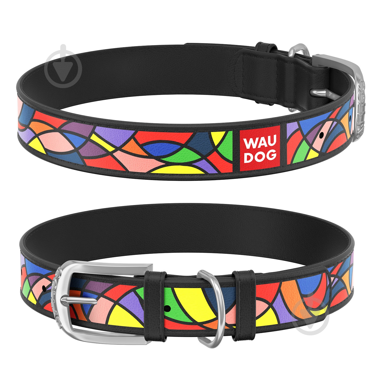 Ошейник WAUDOG Design с рисунком Витраж 1,5х27-36 см черный - фото 1 Ошейник WAUDOG Design с рисунком Витраж 1,5х27-36 см черный - фото 1