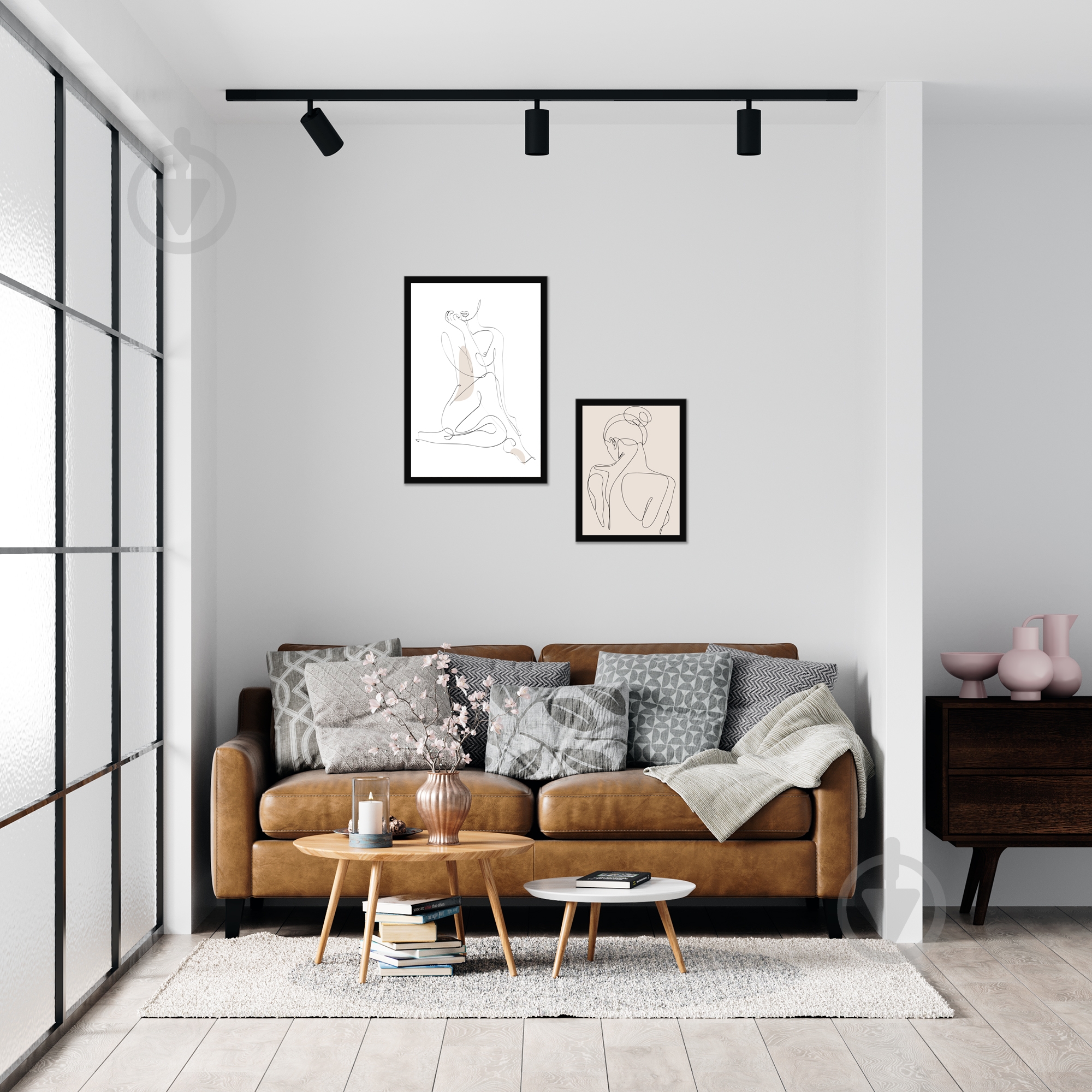 Постер Контур девушки 2 шт. WS Holst 4-608226M - фото 3