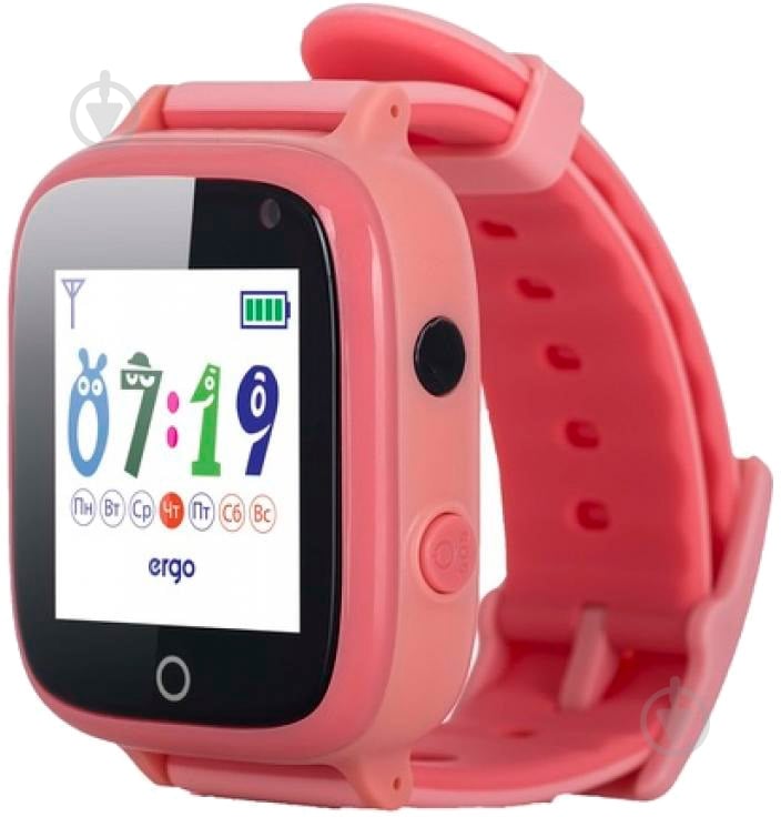 Смарт-годинник Ergo GPS Tracker Color C020 дитячий трекер pink (GPSC020P) - фото 1