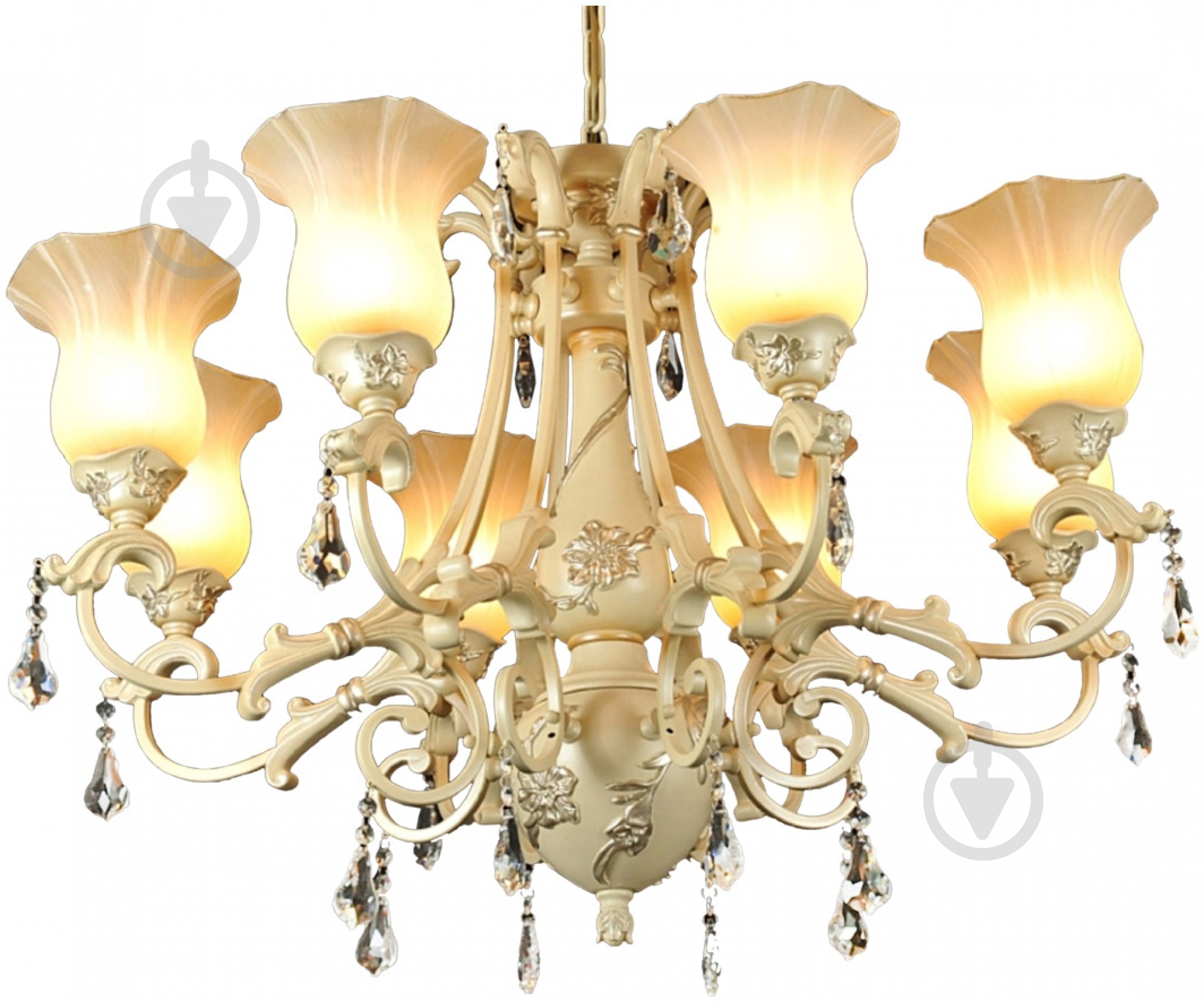 Люстра подвесная Versan FLEUR 8xE27 бежевый 20072-8 - фото 1