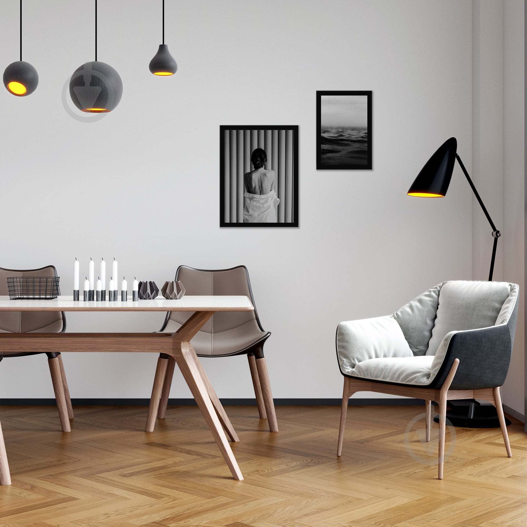 Картина модульная ЧБ Дуо 2 шт. WS Holst 4-608228S - фото 2
