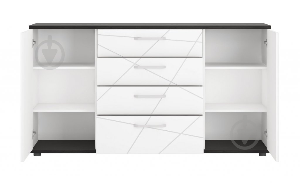 Комод Meble Wojcik (2D4S VENEZIA VENK01) дуб виченца черный/альпийский белый - фото 2 Комод Meble Wojcik (2D4S VENEZIA VENK01) дуб виченца черный/альпийский белый - фото 2