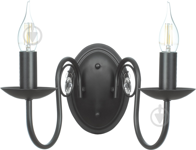 Бра Victoria Lighting 2x40 Вт E14 чорний Luce/AP2 - фото 1