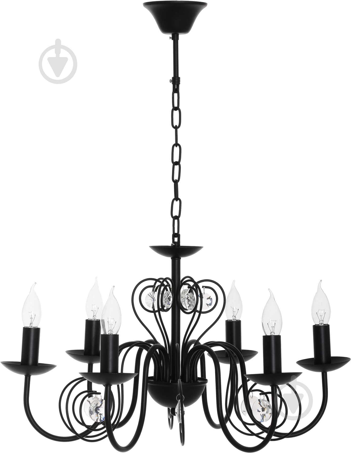 Люстра подвесная Victoria Lighting 6xE14 черный Luce/SP6 - фото 2