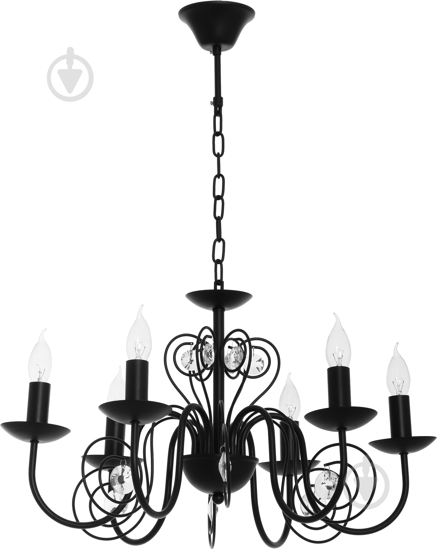 Люстра подвесная Victoria Lighting 6xE14 черный Luce/SP6 - фото 1