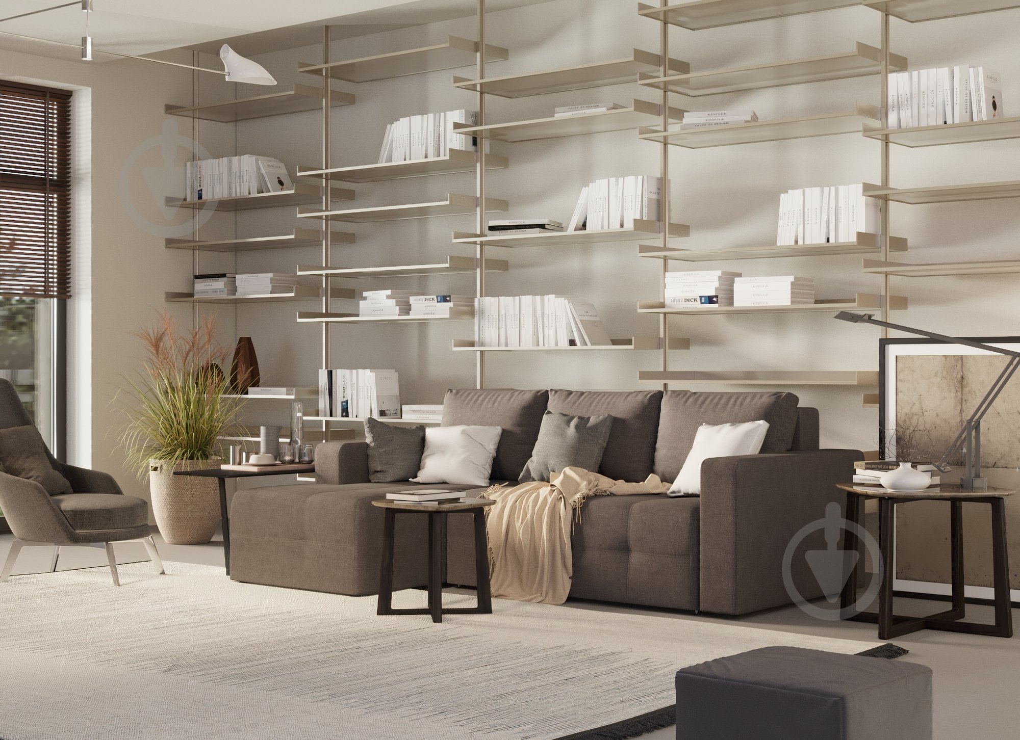 Диван угловой SOFYNO ТВИСТ Alyaska 05 Shark левый серый 2300x1500x820 мм - фото 4 Диван угловой SOFYNO ТВИСТ Alyaska 05 Shark левый серый 2300x1500x820 мм - фото 4