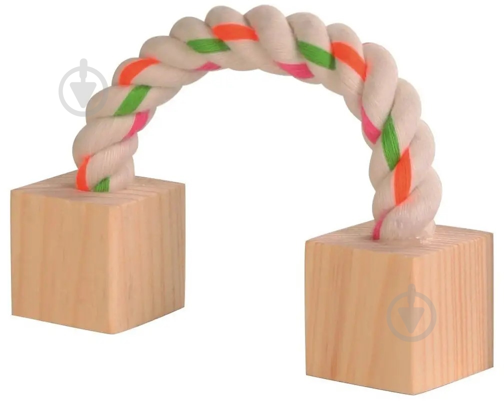 Іграшка для гризунів Trixie канат з дерев'яними блоками 20 см 6186 різнокольоровий (6186) - фото 1 Іграшка для гризунів Trixie канат з дерев'яними блоками 20 см 6186 різнокольоровий (6186) - фото 1