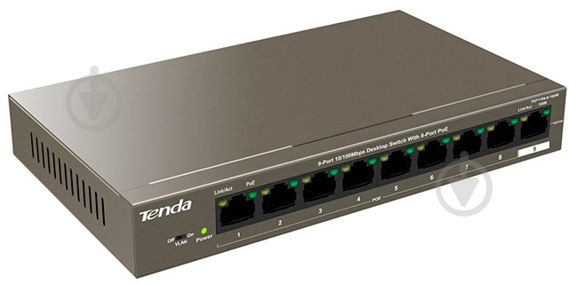 Комутатор TENDA (TEF1109P-8-102W) - фото 2