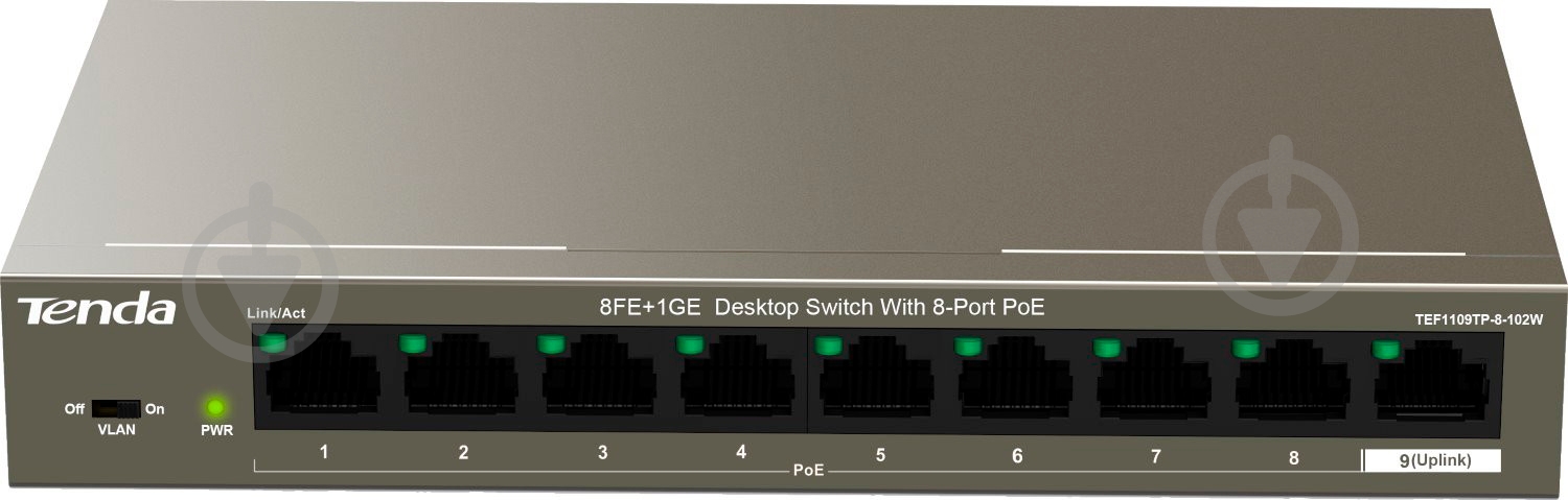 Коммутатор TENDA (TEF1109TP-8-102W) - фото 1