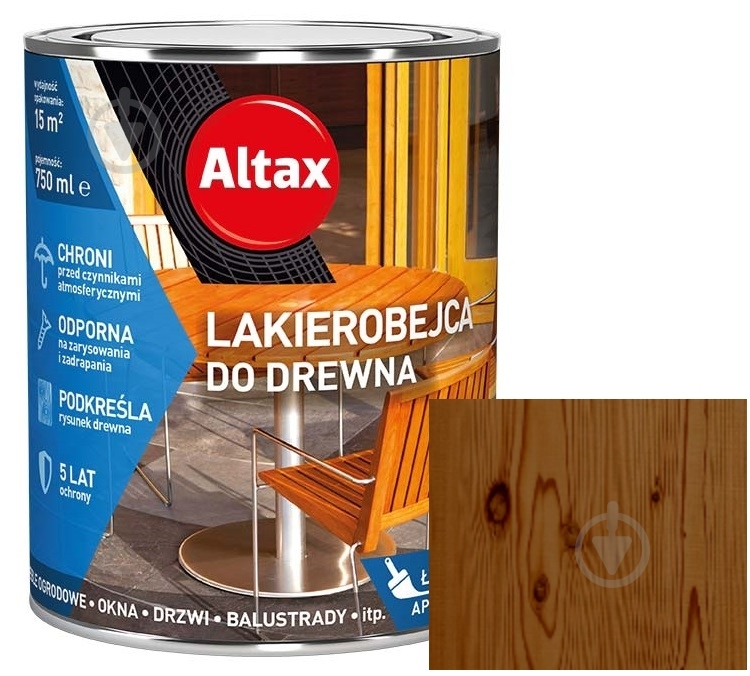 Лакобейц для древесины Altax орех сатиновый глянец 0,75 л - фото 1 Лакобейц для древесины Altax орех сатиновый глянец 0,75 л - фото 1