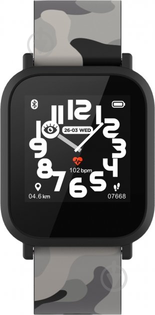 Смарт-часы детские Canyon My Dino camouflage black (CNE-KW33BB) - фото 2