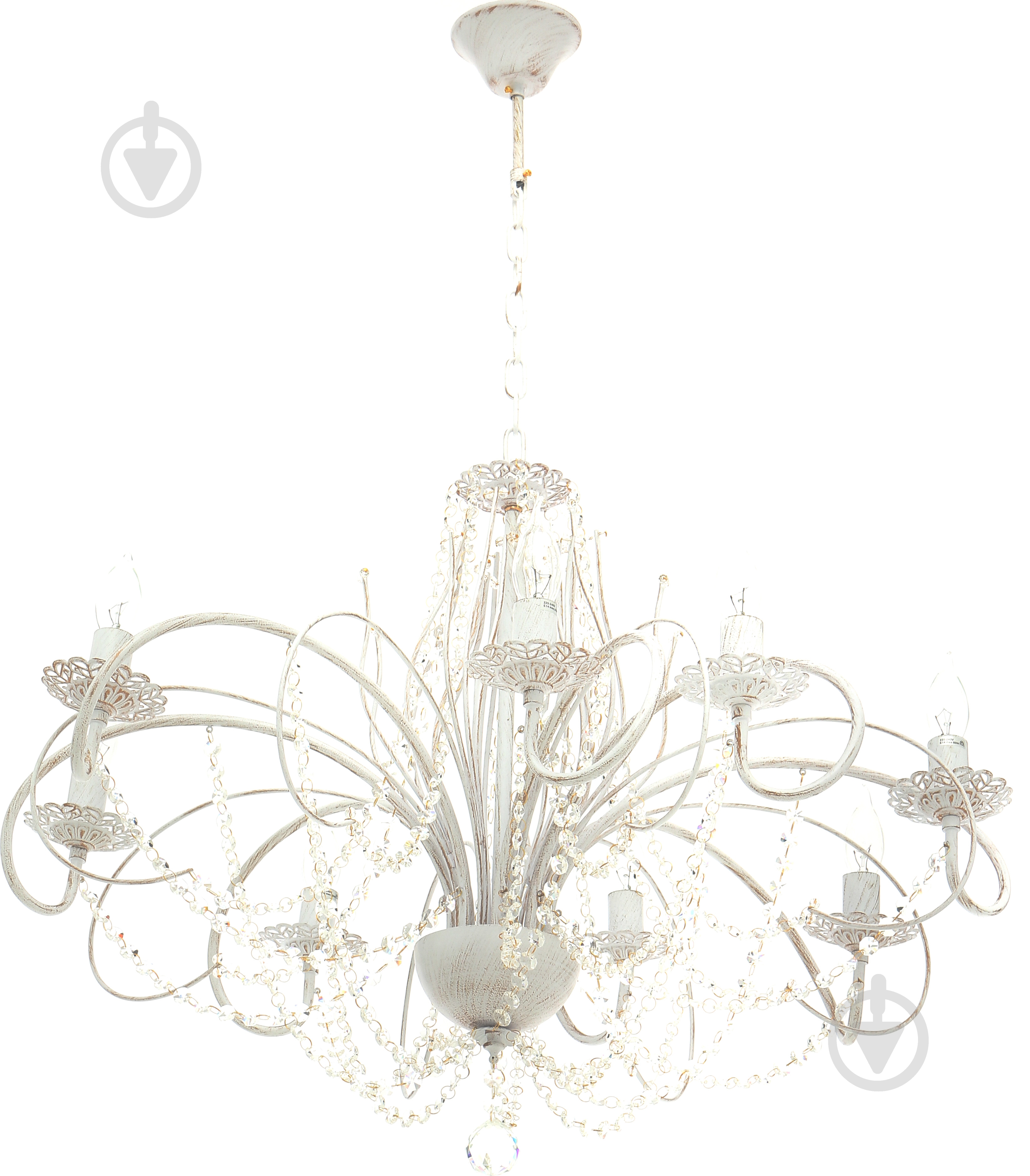 Люстра підвісна Victoria Lighting 8xE14 білий Arfa/SP8 - фото 1
