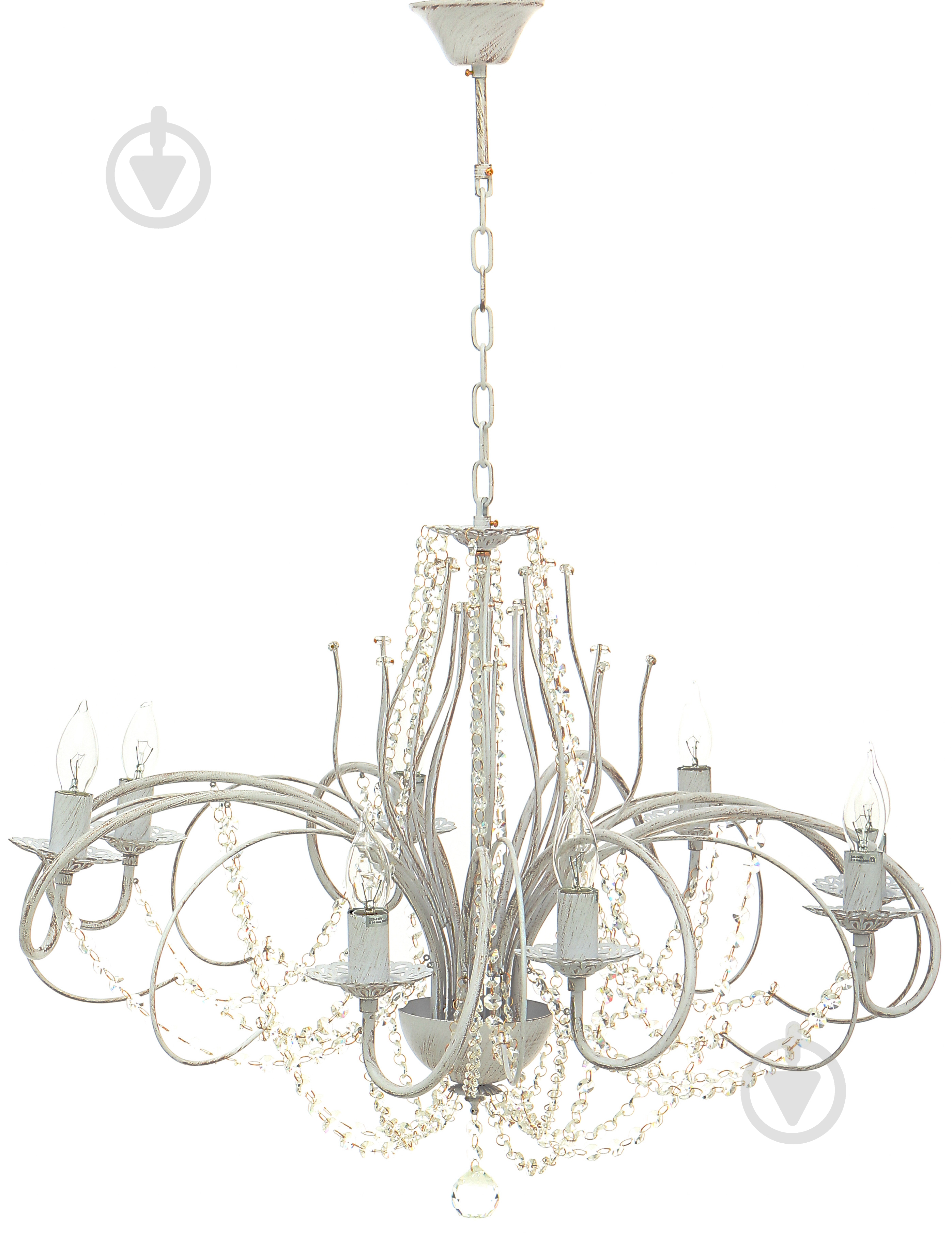 Люстра підвісна Victoria Lighting 8xE14 білий Arfa/SP8 - фото 2