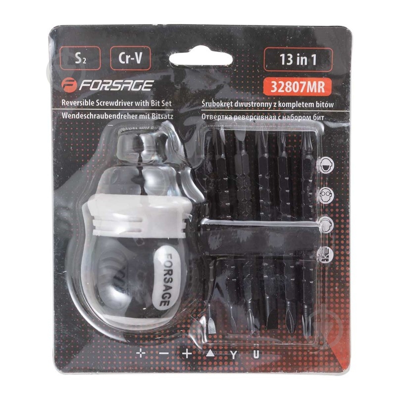 Набор бит и отвертка Forsage реверсивная F-32807MR - фото 1 Набор бит и отвертка Forsage реверсивная F-32807MR - фото 1