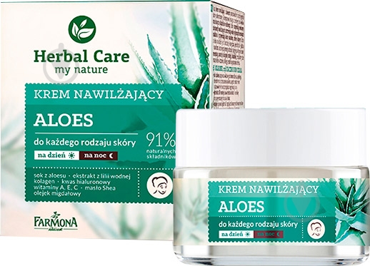 Крем день-ночь Farmona Herbal Care увлажняющий Алоэ 50 мл - фото 1
