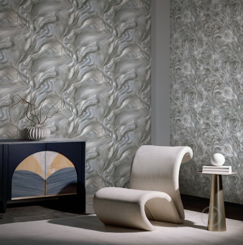 Шпалери вінілові гарячого тиснення Слов'янські шпалери Le Grand platinum Окрилення 2 1615-01 1,06x10,05 м - фото 4