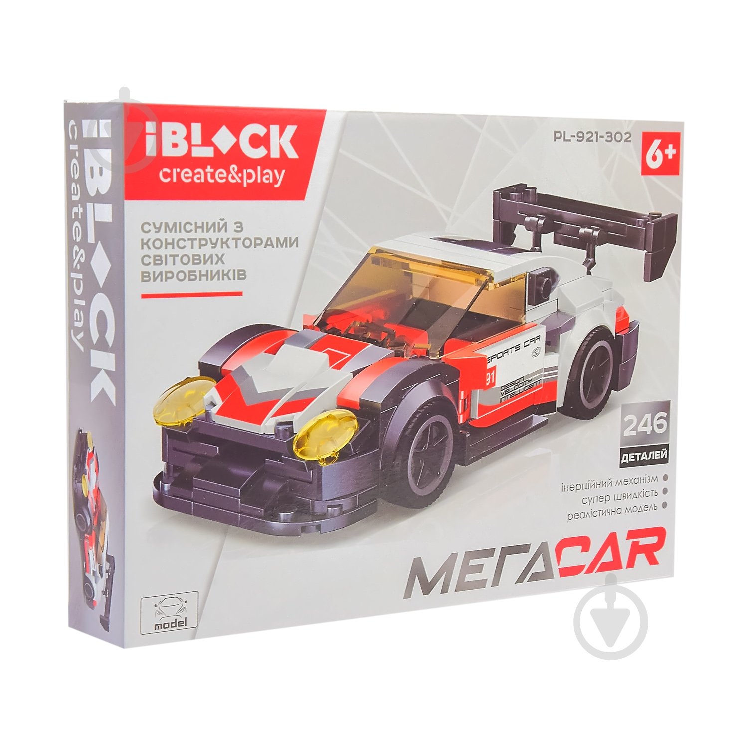 Конструктор Iblock Машинка PL-921-302 - фото 1 Конструктор Iblock Машинка PL-921-302 - фото 1