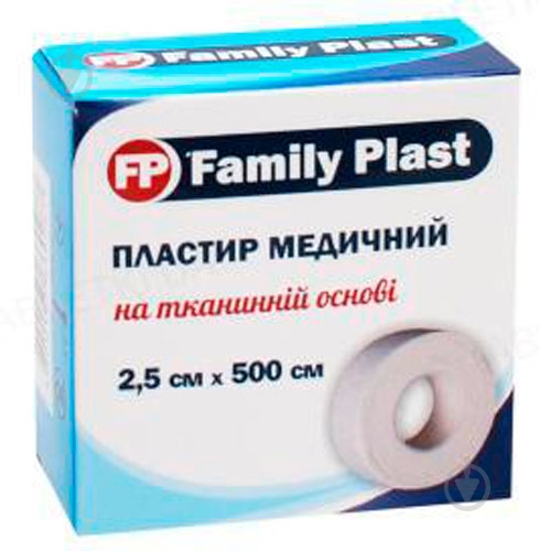 Пластырь медицинский Family plast на тканевой основе 2,5 см х 500 см нестерильные 1 шт. - фото 1