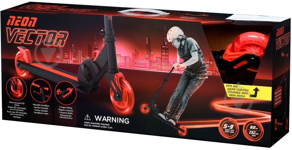 Самокат Neon Vector красный N100906 - фото 5 Самокат Neon Vector красный N100906 - фото 5
