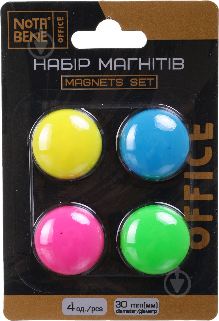 Комплект магнітів 30 мм 4 шт. Nota Bene - фото 1